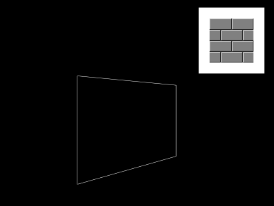 Wall geometry and brick texture