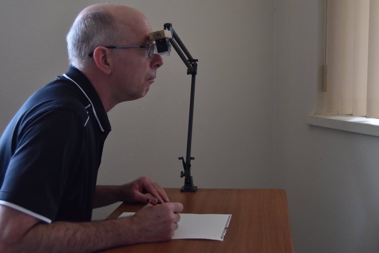 Human with camera lucida